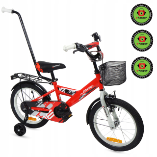 Vikas červeno-šedý 16" viacfarebný bicykel